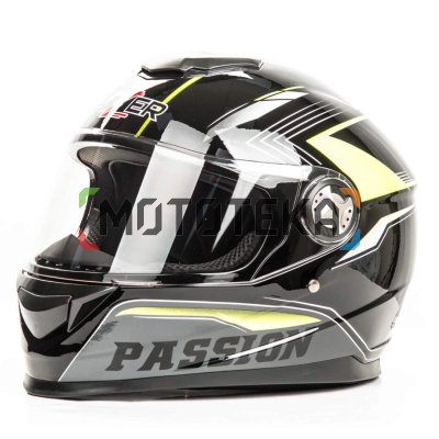 Шлем мото интеграл HIZER (Хайзер) B565 (XL) #3 black/yellow