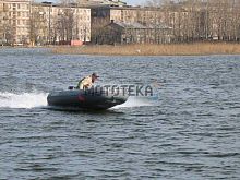 Лодка ПВХ ФЛАГМАН 350 НДНД серый/синий