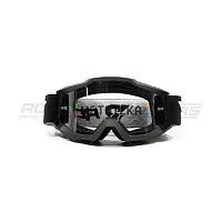 Очки кроссовые ROCKOT (Рокот) RM-136 (чёрный/прозрачная, Anti-Scratch)