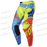 Штаны для мотокросса (детские) FOX (Фокс) №2 / Blue/Neon-Green (рост 140-145 см)
