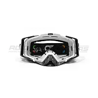 Очки кроссовые ROCKOT (Рокот) RM-323 (белый-чёрный/прозрачная, Anti-Scratchg)