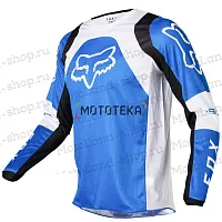 Джерси/футболка для мотокросса (детская) FOX (Фокс) №3 / Blue/White (рост 130-140 см)