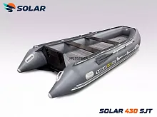 Лодка ПВХ SOLAR (Солар) 430 super jet tunnel серый