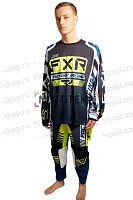 Штаны для мотокросса FXR №4 (S) blue/black/white/neon green