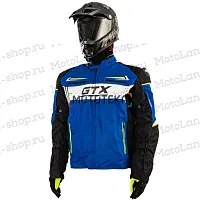 Куртка мотоциклетная (текстиль) GTX EJ-2412 BLACK/LIGHT BLUE (M)