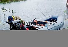 Лодка ПВХ ФЛАГМАН 320 НДНД серый/синий