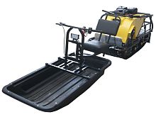 Модуль толкач с длинными подшитыми санями для мотобуксировщика Рыбак