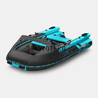 Лодка ПВХ GLADIATOR (Гладиатор) E 380 X чёрный/бирюзовый (Спб)