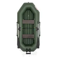 Лодка ПВХ Тонар Шкипер А280НТ НДНД, навесной транец зеленый