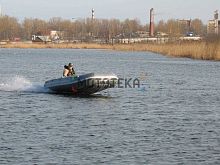 Лодка ПВХ ФЛАГМАН 450 НДНД серый/синий
