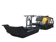 Модуль толкач с длинными подшитыми санями и отбойником для мотобуксировщика Рыбак