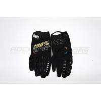 Мотоперчатки кроссовые 100% #4 (M, чёрный)